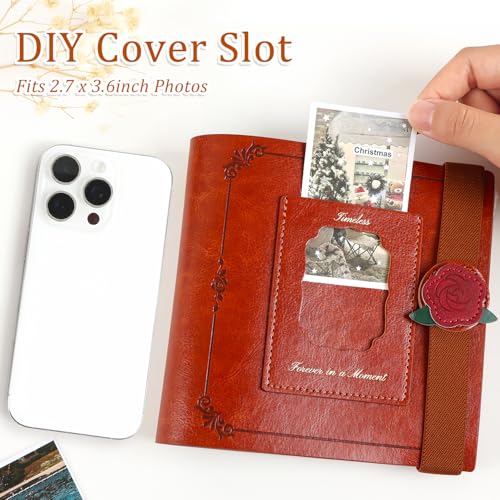 Álbum de fotos con 240 bolsillos para fotos Polaroid, compatible con Instax Mini, ideal para guardar fotos o intercambiar, álbum para mujeres y niñas (rosa) miniatura 4