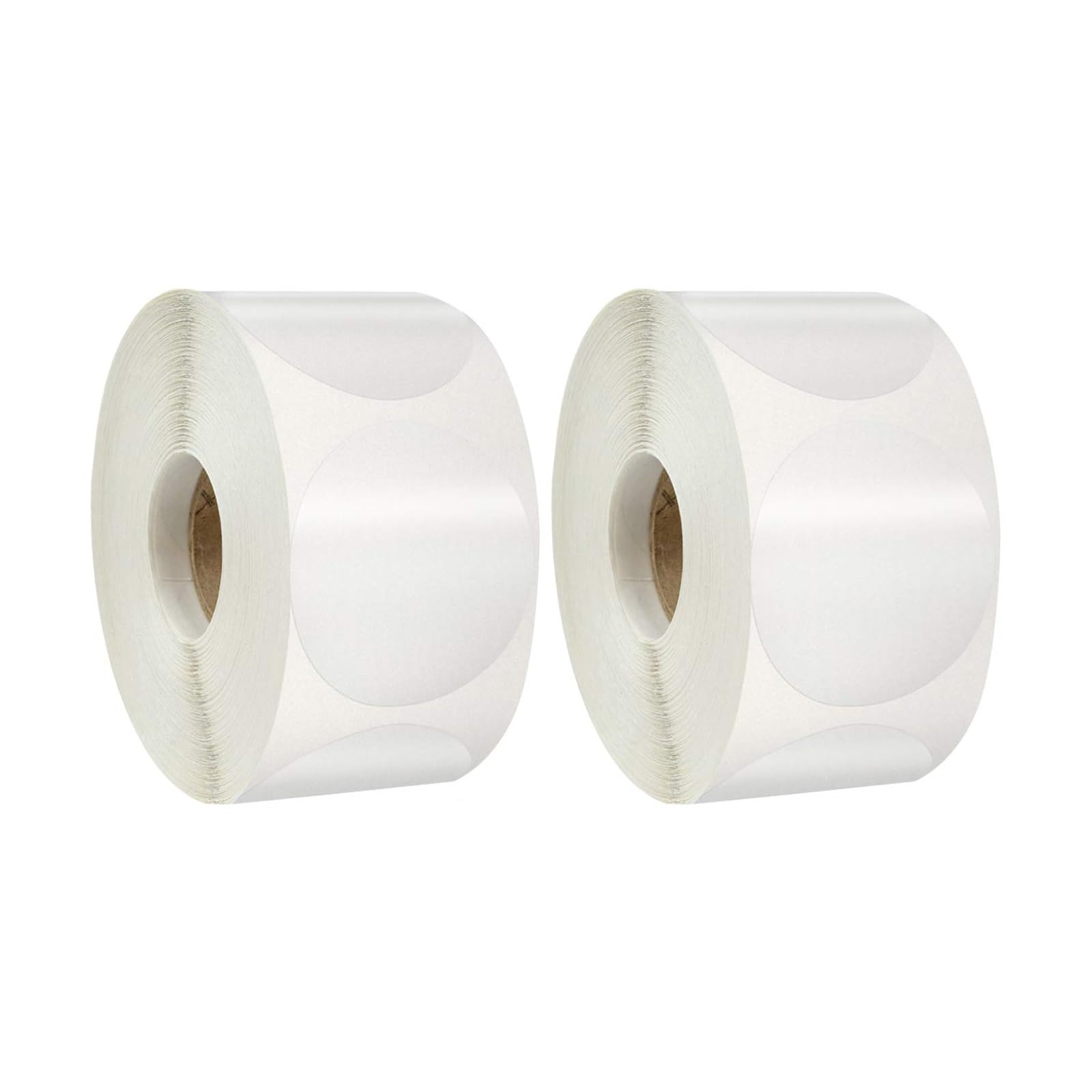 Clear Round Stickers, Adhesive Tab Circle Envelope Seal, Transparent Sealing Dots (2 Rolls, 38mm), STKRS-0000