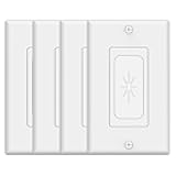 Wall Plate Cable Pass Through, Single Gang Decorator Wall Plate Cover, Flexible Rubber Wall Grommets Insert for Low Voltage Cables, Wall Mount TV, Home Theater System, White (White-4 Pack)