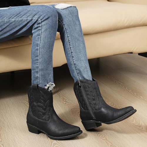 Image of GLOBALWIN Cowboy Boots For Women Short Ankle Boots