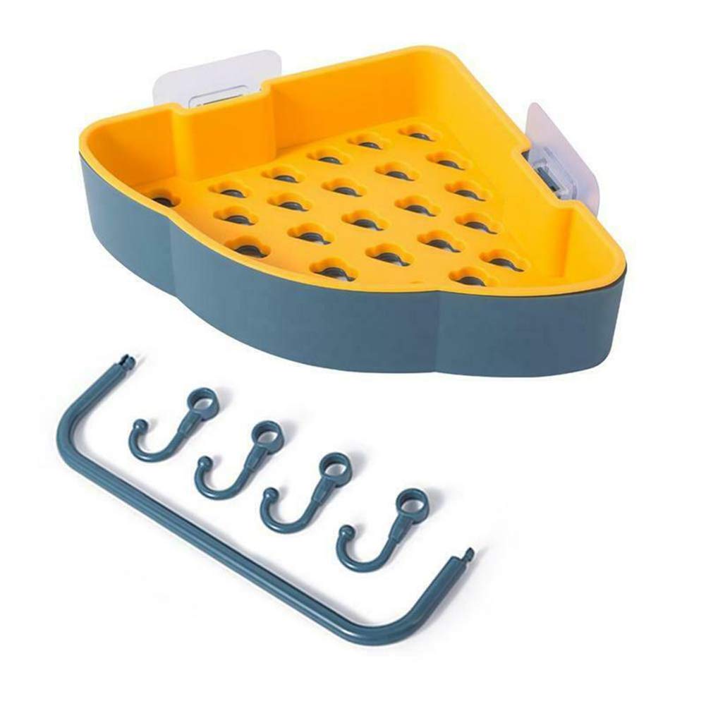 Arinda Shower Caddy Shelf Bathroom Wall Basket Rack Storage Corner Holder Organizer with Hooks