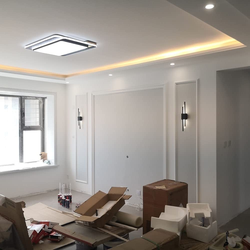 Lámpara de Pared LED con Tubo de Hierro, diseño Creativo, iluminación de Pared para Interiores, Estilo posmoderno, luz Nocturna acrílica para Dormitorio, Sala de Estar, Pasillo y escaleras.