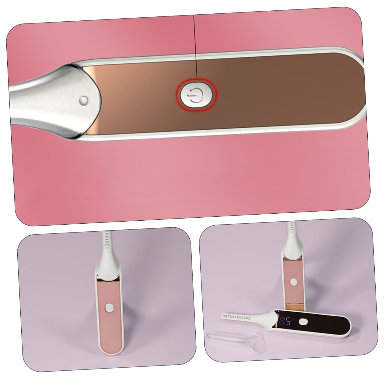 minkissy 2 Stück Schmerz-wimpernzange Elektrisches Wimpern-styling-tool Beheizter Lockenwickler 4 Stufen Für Mädchen Und Frauen Party-bereit