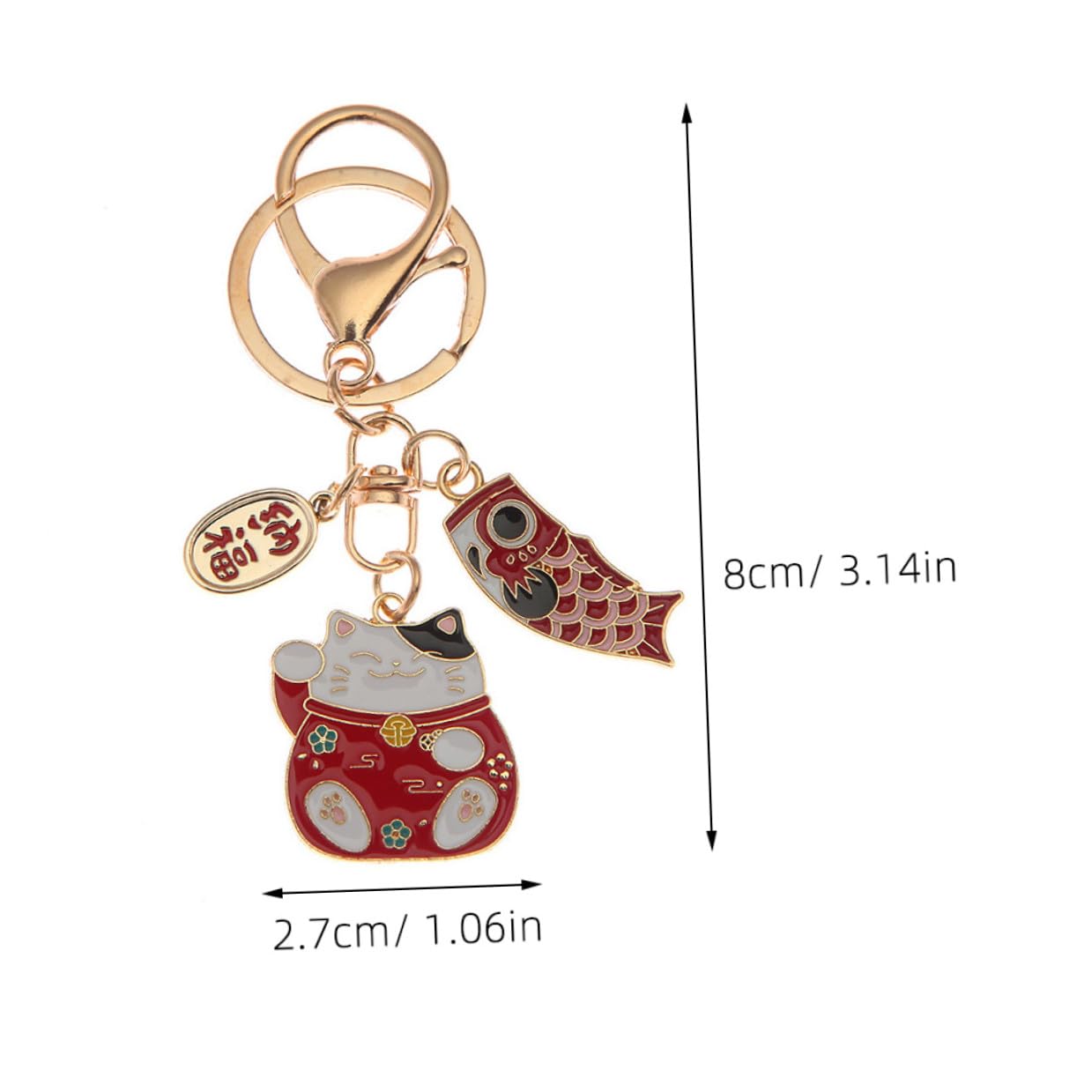 BESTYASH 2 Stück Cartoon Schlüsselanhänger aus Zinklegierung Kleine Katzenanhänger als Taschen und Autoschlüssel Deko Langlebige Hängende Accessoires für Geschenk und Selbstgemacht