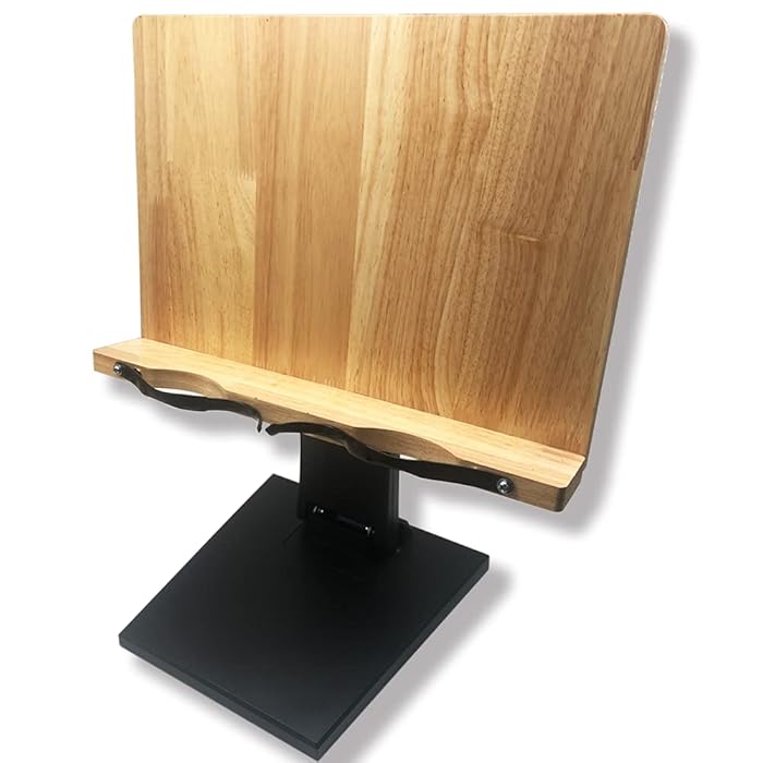 Buy Book Stand Height Adjustable Book Holder Large Size, VOLKNINKER Oak