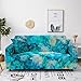 Mateju Stretch Sofabezug 1/2/3/4 Sitzer, 3D Antirutsch Sofaüberwürfe Ecksofa Couchbezug L Form Sofa Spannbezug Sesselbezug für Wohnzimmer Wohnkultur (Graffiti hellblau,2-Sitzer 145-185cm)