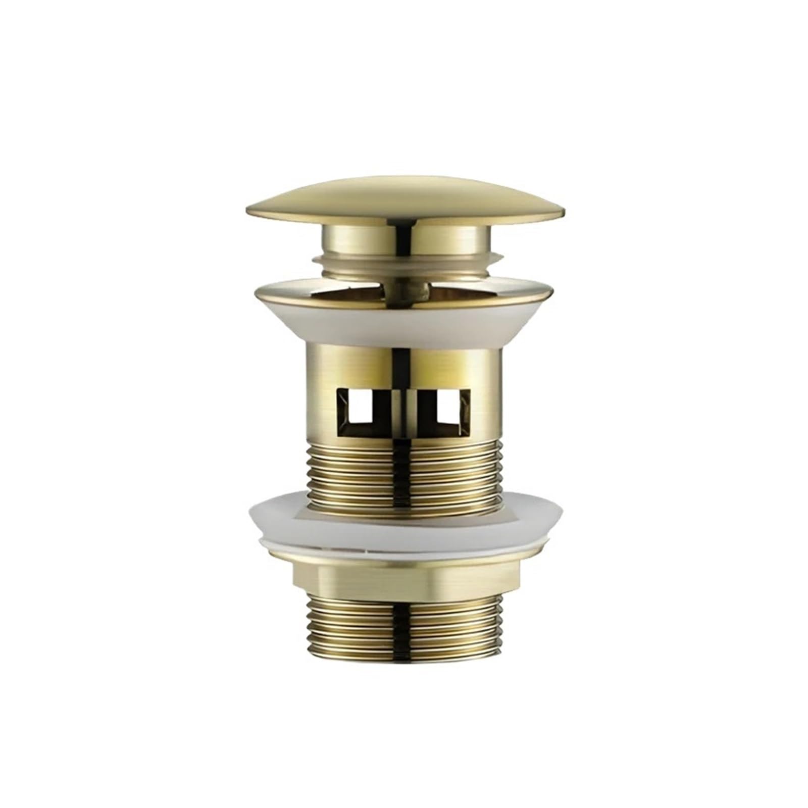 Bathroom Sink Stopper Washbasin Pop Up Drain Plug Cover Waste Pipe Drainer With Or Without Overflow For Bath Accessories(BG With Hole)