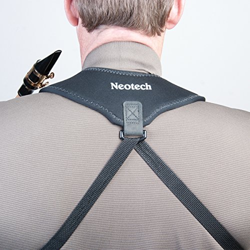 neotech super harness - regular - swivel hook - saxophone strap  adjustable strap for bass clarinet harness saxophone accessories black - made in usa