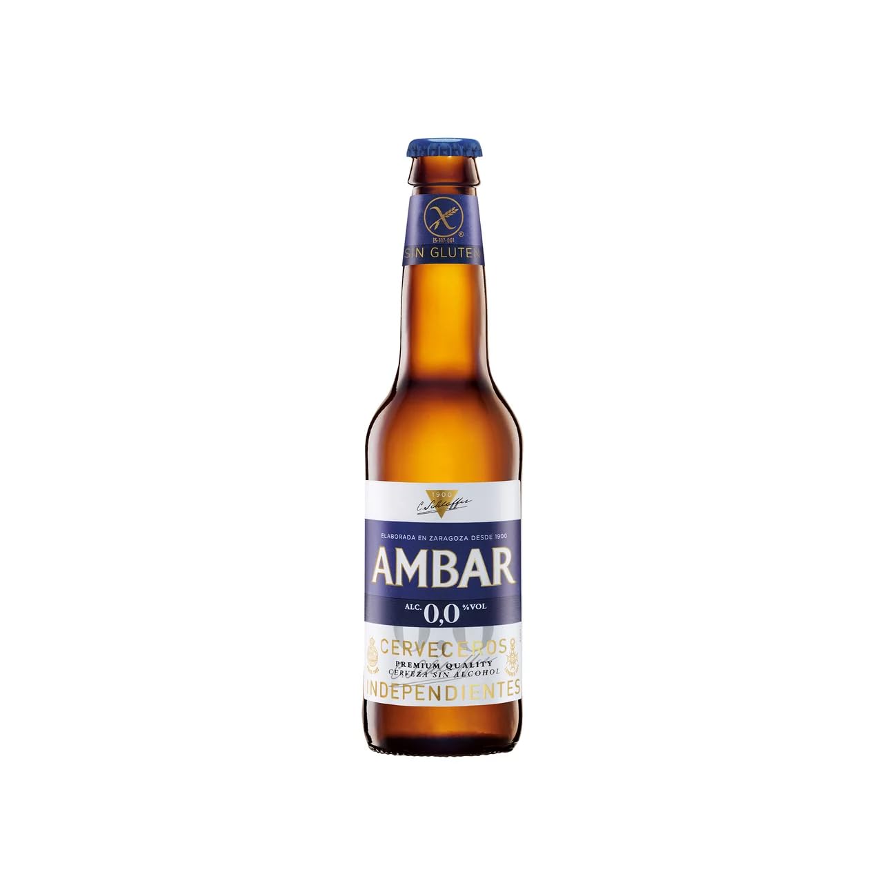 Alkoholfreie Biere (0,0% Vol.), glutenfrei spanische121Flasche 33 cl 12er Pack
