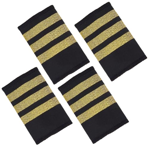 Épaulettes de pilote en polyester pour remplacer vos galons d'uniforme usés