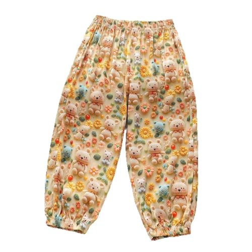 Toddler Kids Long Flower Bloomers Soft Cotton Harem Pants for Boys Girls Elastic Casual Joggers Daily Pants4