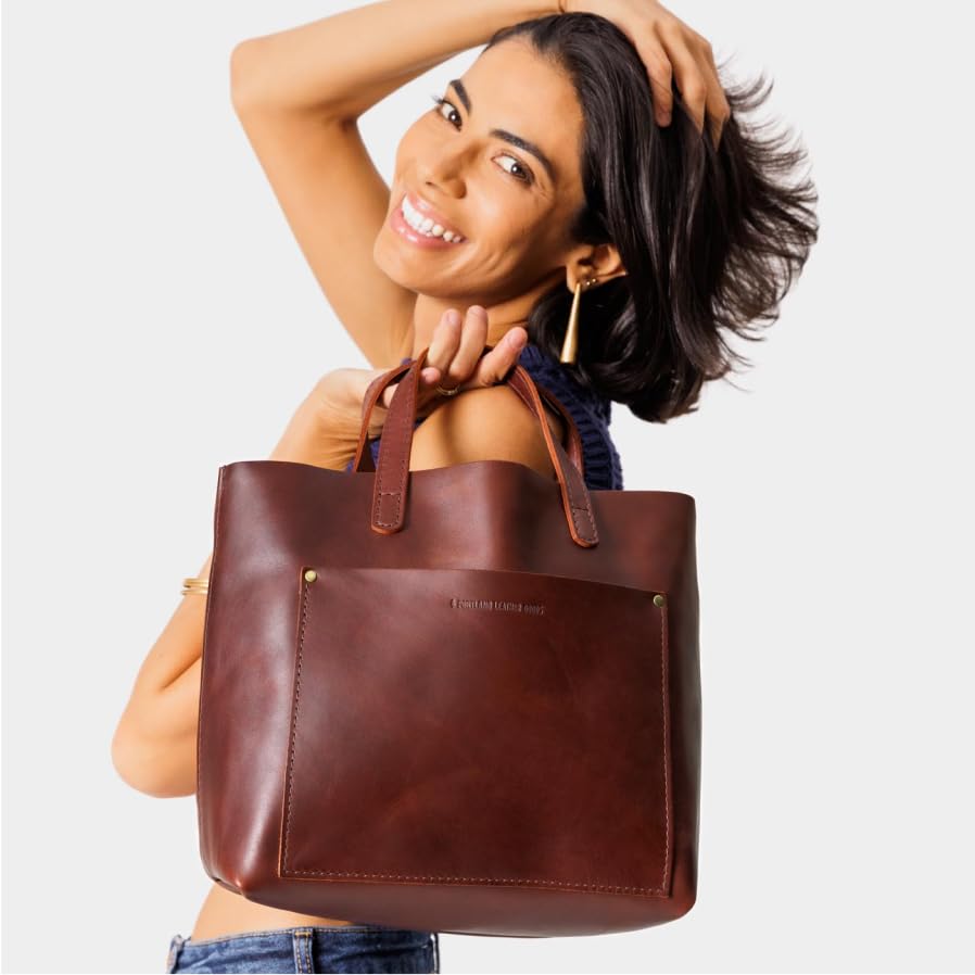 Image of Portland Leather Goods Medium Crossbody Tote for Women - Handmade from the Finest Full-Grain Hides | Handmade
