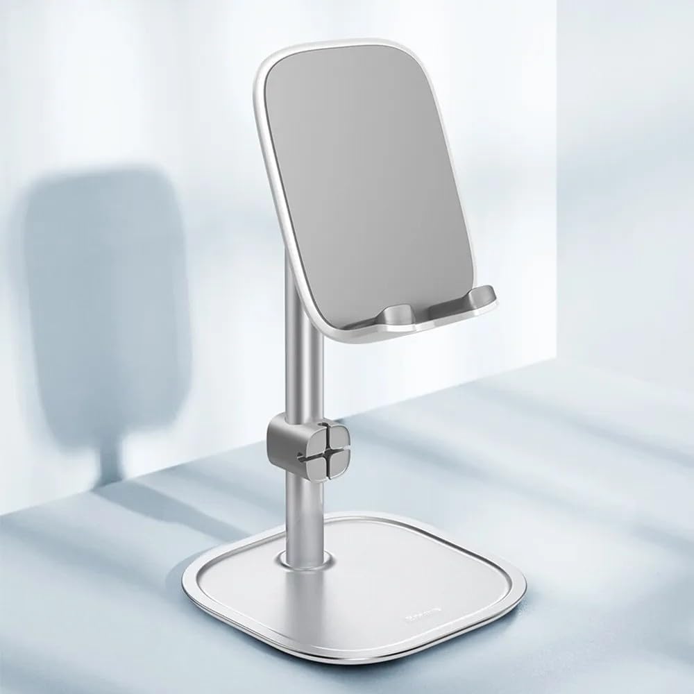 Baseus SUWY-01 Aluminum Desktop Stand in silver, front view