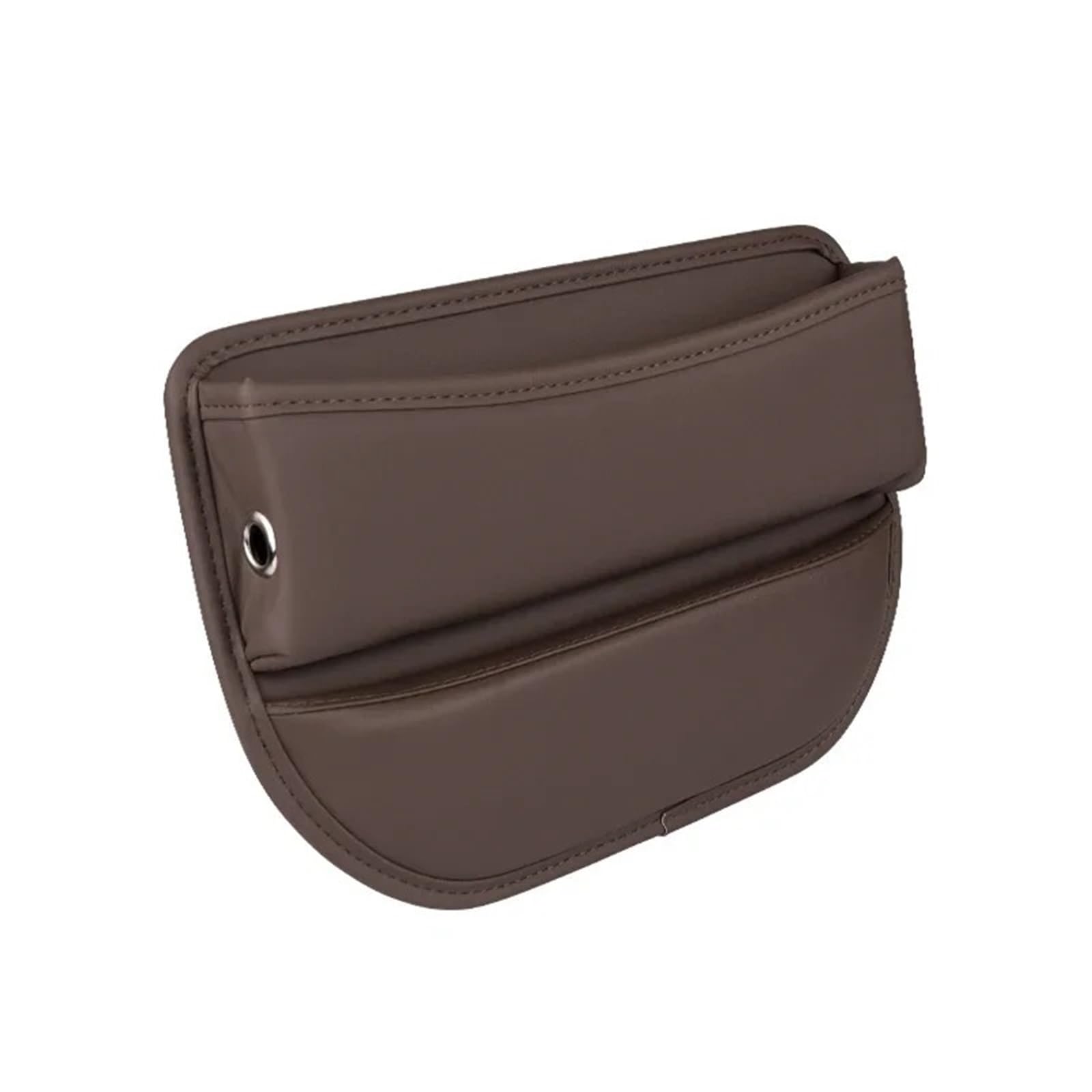 DASJKDI 1pcs Leather Car Seat Gap Organizer Multifunction Console Crevice Filler Side Storage Box Interior Pocket for car(BROWN)