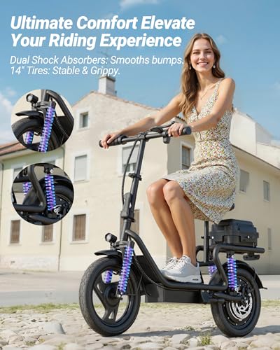 Image of MAXSHOT Electric Scooter for Adults, 8.5 /10 /14 inch Tires, 19 /22Mph, 350W /500W Motor, 21-28 Miles Range, Folding E-Scooter with Dual Suspension,APP Control