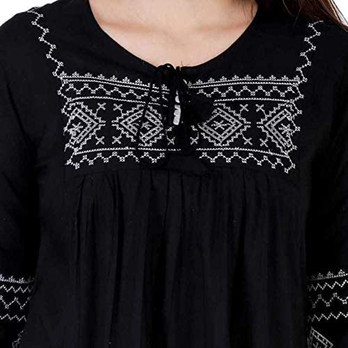 Image of Kartik Fashion Women Rayon Embroidered Regular Top