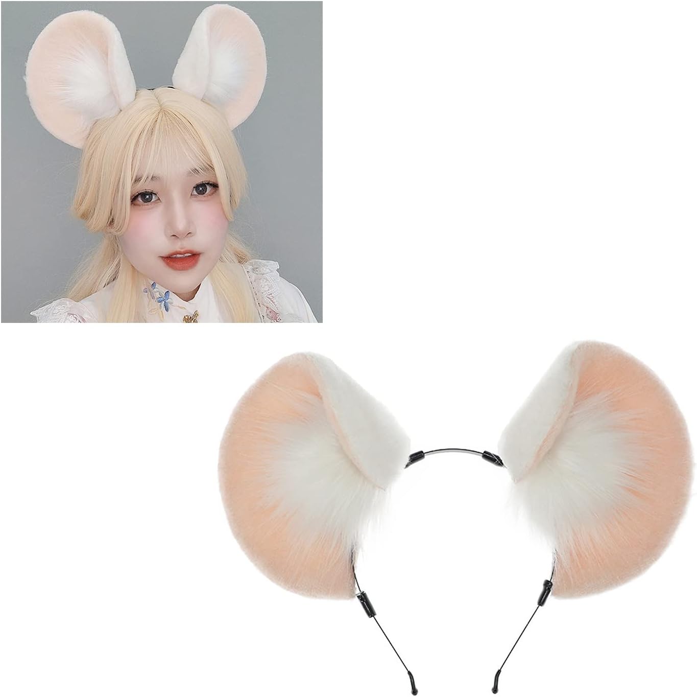 Ear Headband Ear Costume Headband Round Plush Ears Faux Faux