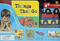 Things That Go Activity Set: Book, Puzzle & 2 pc. Wooden Train 8778845319 Book Cover