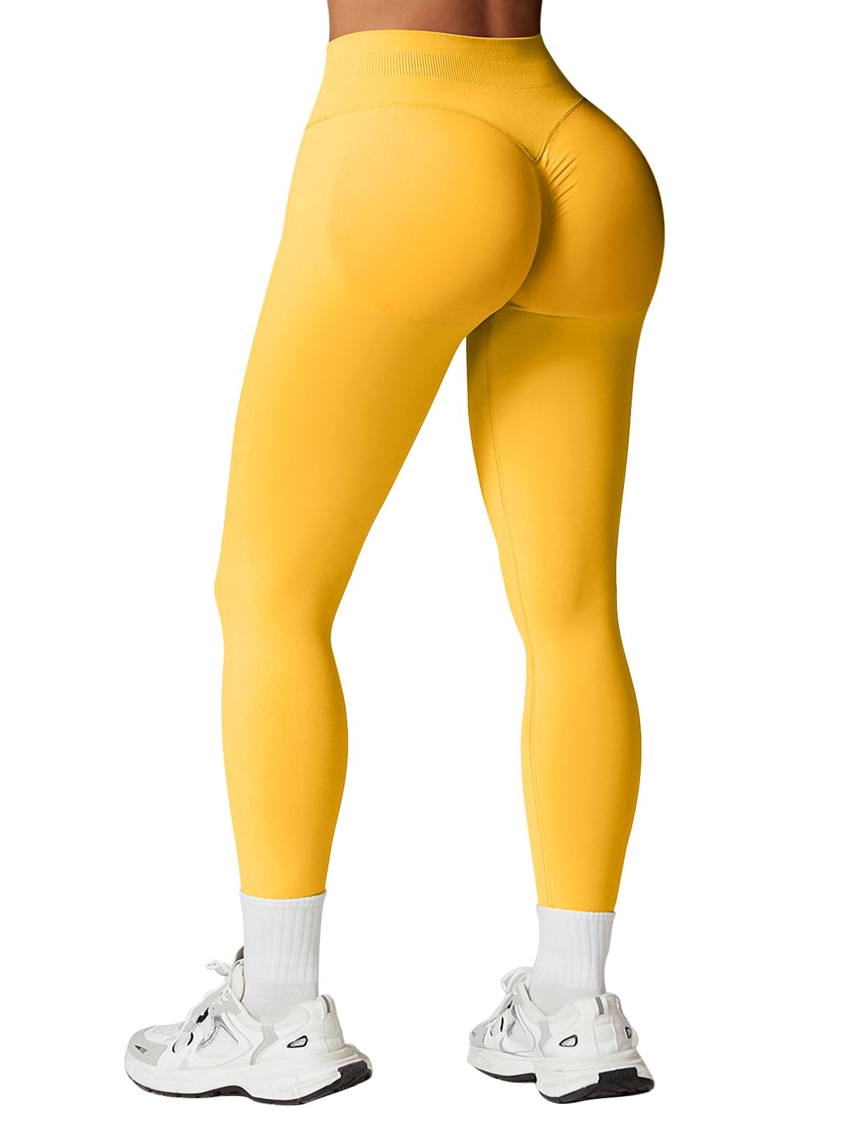 SENBAN Women's High Waisted Leggings Seamless Workout Gym Yoga Pants Tummy Control Smile Contour Activewear Tights