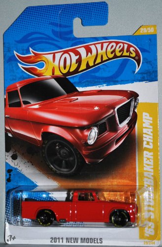 Hot Wheels 2011 '63 Studebaker Champ Rojo 1:64 miniatura 1