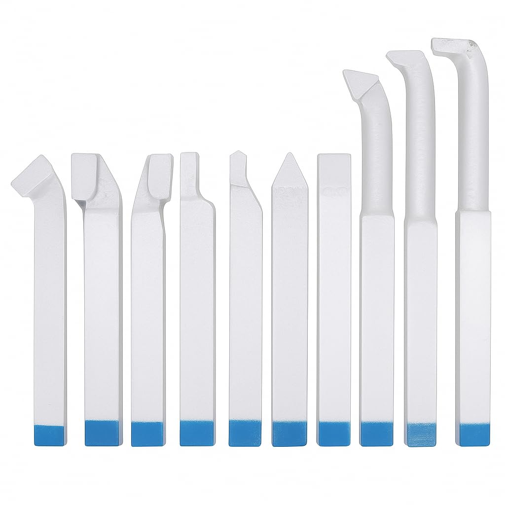 10PCS 1/2" Welding Carbide Lathe Tool Set, YT15 Brazed Carbide Tip Turning Tools for Metal, Steel and Cast Steel, 12mm Lathe Cutter Set for Metalworking, External & Internal Turning, Threading,Parting — Amazon image 9