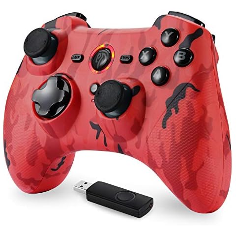 EasySMX 2.4G Wireless Controller for PS3, Steam Deck, PC Gamepads with Vibration PC, Android, Vista, Steam Deck,TV Box Portable Gaming Joystick Handle Cover