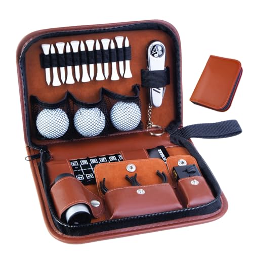 Enaud Golf Gifts for Men & Women, Premium Golf Accessories Kit with Case – Golf Balls, Tees, Divot...