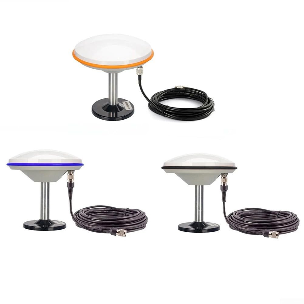 GNSS - Receptor de antena para GPS L1/L2/L5 GLONASS BDS para Galileo QZSS IRNSS con conector TNC y soporte de base para equipos de topografía y cartografía (Un juego de naranja)