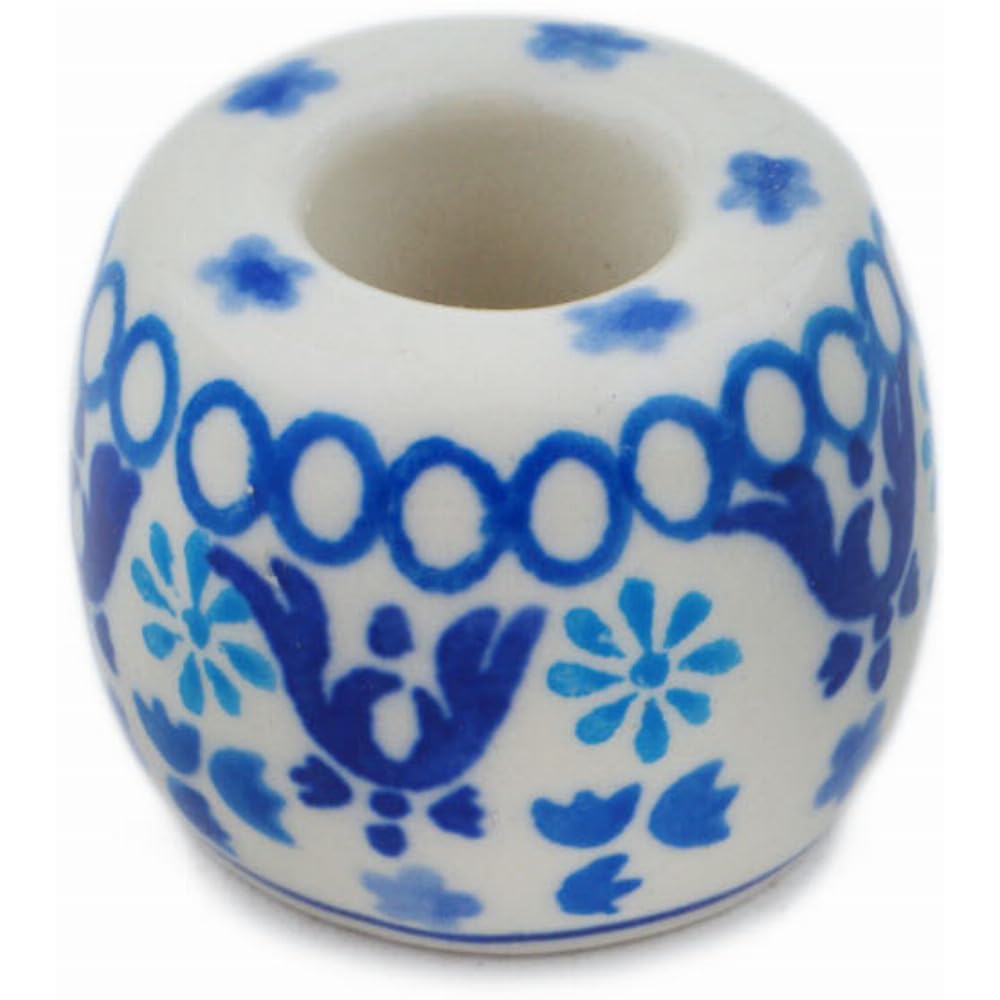 Authentic Polish Pottery Toothbrush Holder in Wonder Sky Design Handmade in Boles?awiec Poland by Ceramika Artystyczna + Certificate of Authenticity