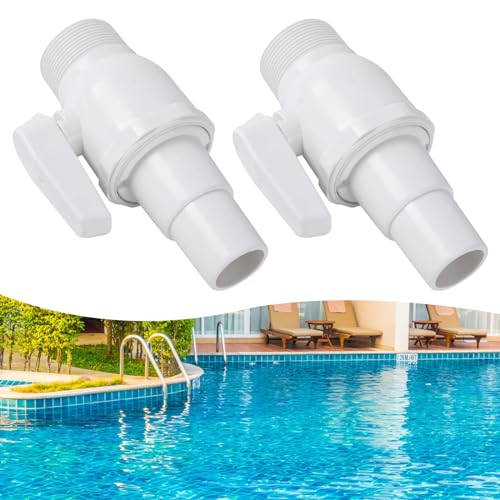 HIQE-FL Shut-off Valve, Pack of 2 Shut-off Valve for Pools, Pool Hose Adapter, Pool Shut-off Valve, Pool Hose, Pool Accessories, Connection Pool Pump Replacement for SP0729 Skimmer Filter