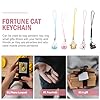 TOYANDONA Maneki Neko Lot de 5 breloques pour téléphone portable en cuivre, 10X 1,5X1,5 CM, Cuivre #3