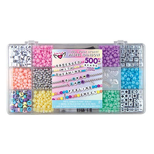 Fashion Angels Fashion Angels Tell Your Story Pastel Bead Case 12516 Bracelet Making Kit, Includes 500+ Beads,multi, 7 Ounce,Pastel Bead Case