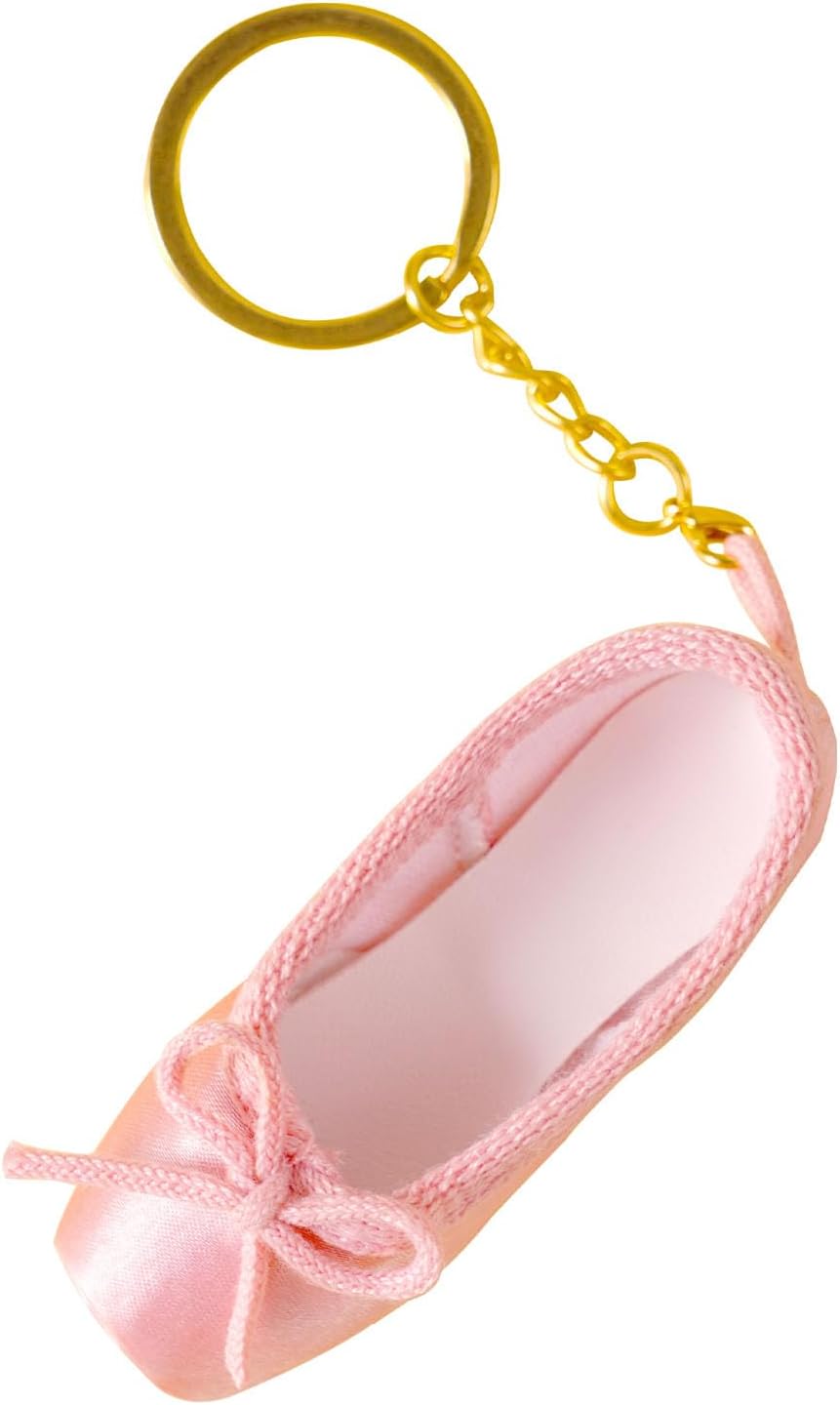 Daydance Girls Women Ballet Shoe Keychain Point Shoe Pedant Decoration for Dancer Ballerina Backpack, Dance Bags