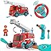 Smiim  ミニカー 消防車 ラジコン 男の子 おもちゃ 誕生日 プレゼント 3歳 4歳 5歳 車 大工さん ごっこ 組み立ておもちゃ DIY 車セット 男の子 玩具 知育 ごっこ遊び クリスマス