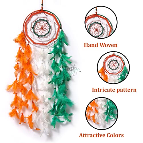 Image of Dream Catchers with Light Home Decor, Feather Wall Hangings for Kids Room, Bedroom, Livingroom, Balcony, Cafe Decorations, Gift Items, Multicolor 4