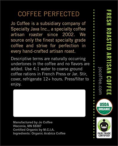 Image of Colombia Jo: 2 lb, Organic Gourmet Coffee, Medium Roast, Whole Bean | Creamy Body, USDA Fair Trade Kosher Certified, 100% Single Origin Arabica, NON-GMO, Gluten Free Specialty Grade by Jo Coffee