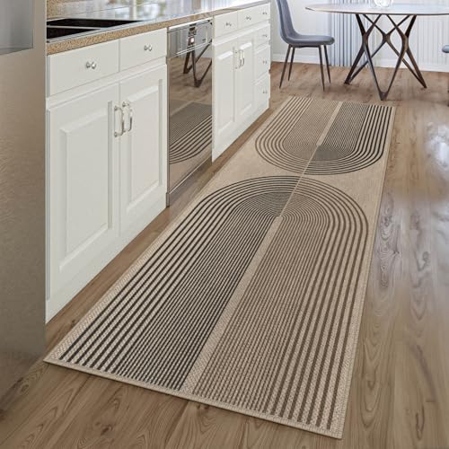 Rugalia Easy Jute Rainbow Runner Rug 2.6x8 Washable Non-Slip