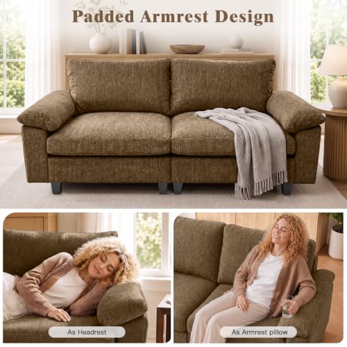Image of 78 inch Loveseat Cloud Couch, Sectional Couches for Living Room