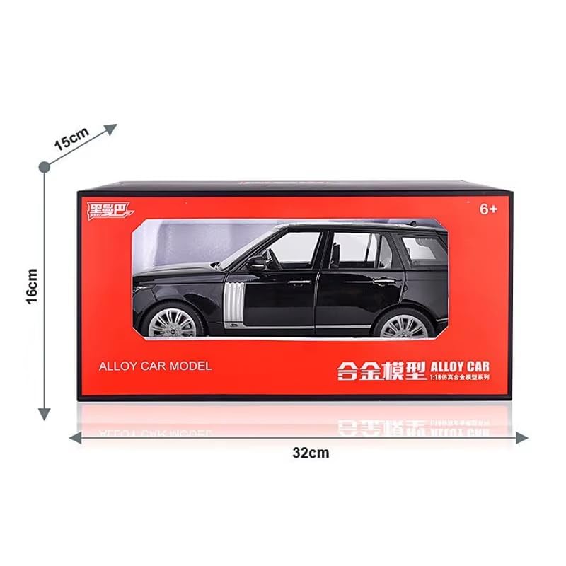 Image of Model Car Exclusive Alloy Metal Pull Back Die-cast Car Metal Pullback Toy car with Openable Doors & Light Music Best Gifts Toys Kids (1:18 Scale Range Rover SUV - White)