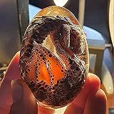 Lava Dragon Eggs,Crystal Transparent Dragon Egg Resin,Handmade Sculpture Fire Pocket Dragon Souvenir