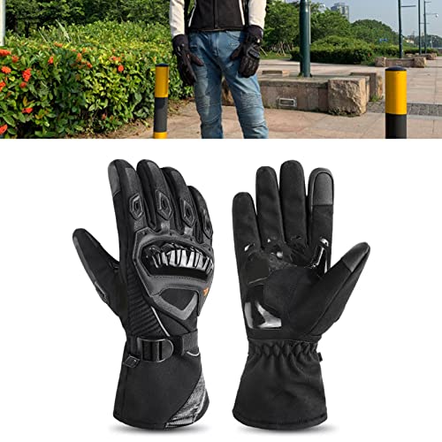 Gants de moto imperméables tactiles noirs pour l'équitation et la course