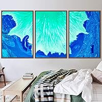 3 Piece Framed Canvas Wall Art 3D Abstract Brushstroke Contemporary Canvas Prints Home Artwork Decoration for Living Room,Bedroom - 16
