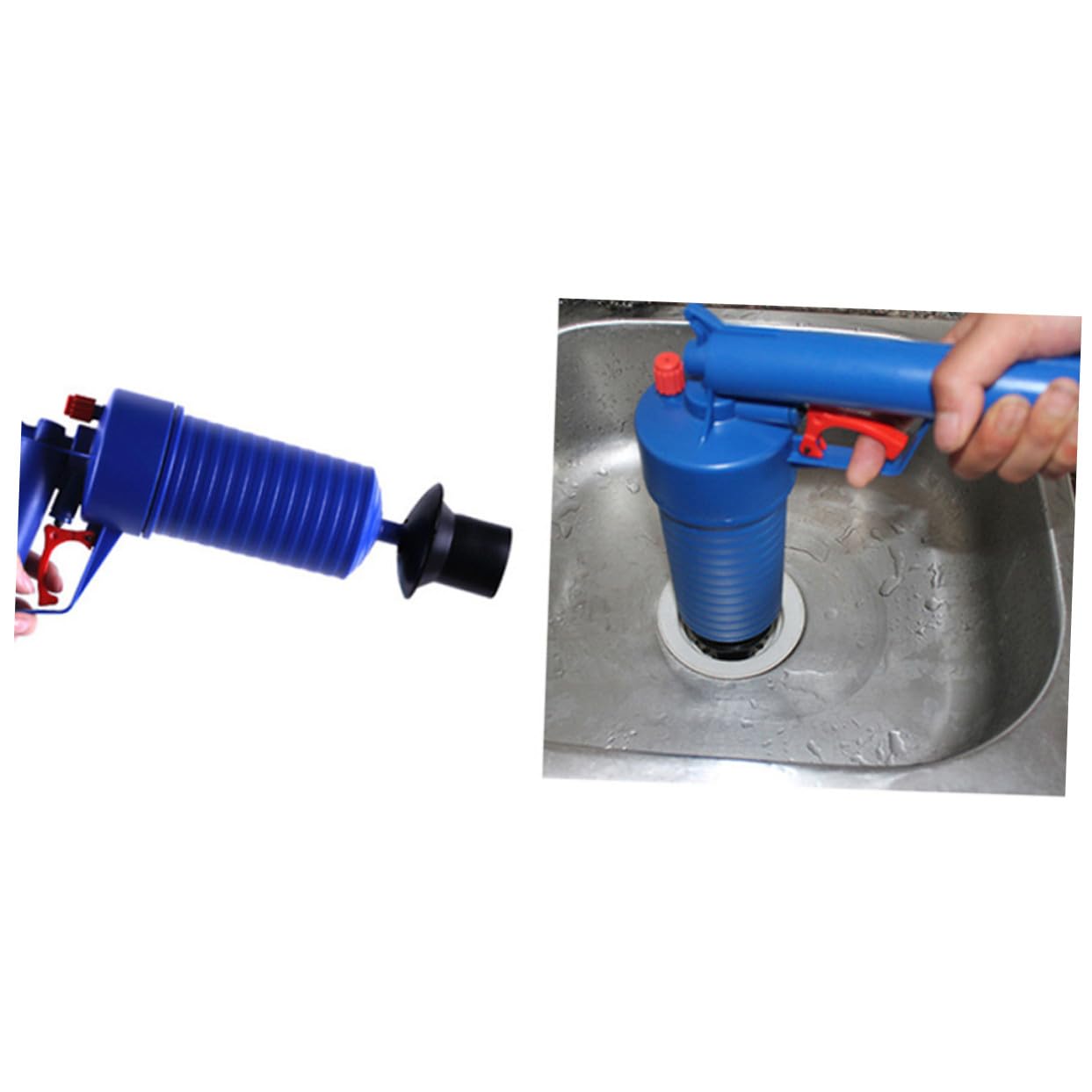 Homoyoyo Déboucheur à Air Comprimé Avec Ventouse Pour Wc Et Éviers Kit De Nettoyage Pour Canalisations De Cuisine Et Salle De Bain