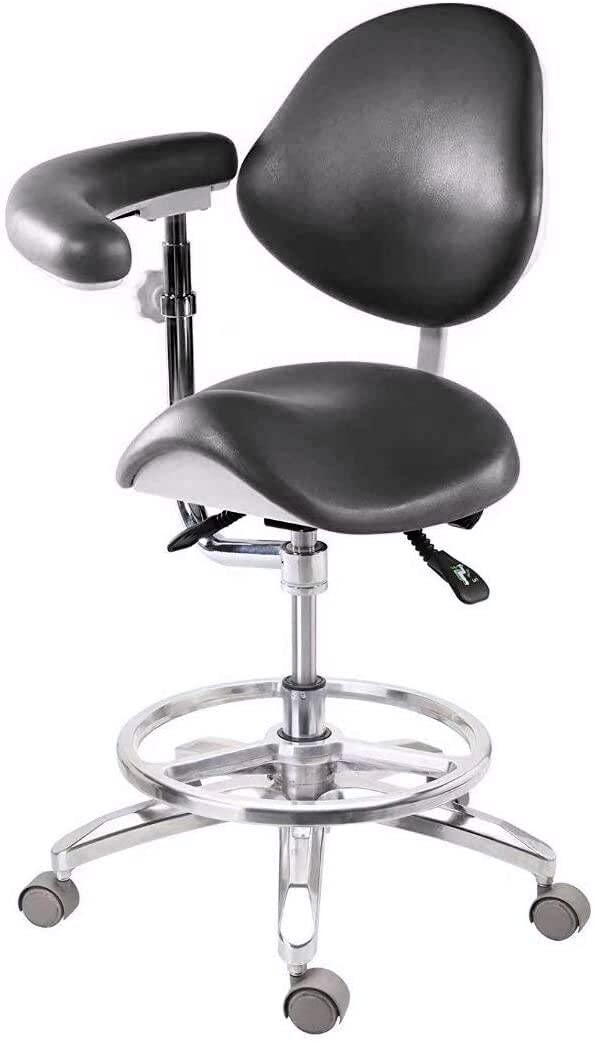Dental Stool デンタル スツール オットマン チェア 椅子 レザー Amazon.com: Global-Dental Saddle Chair Office Stool