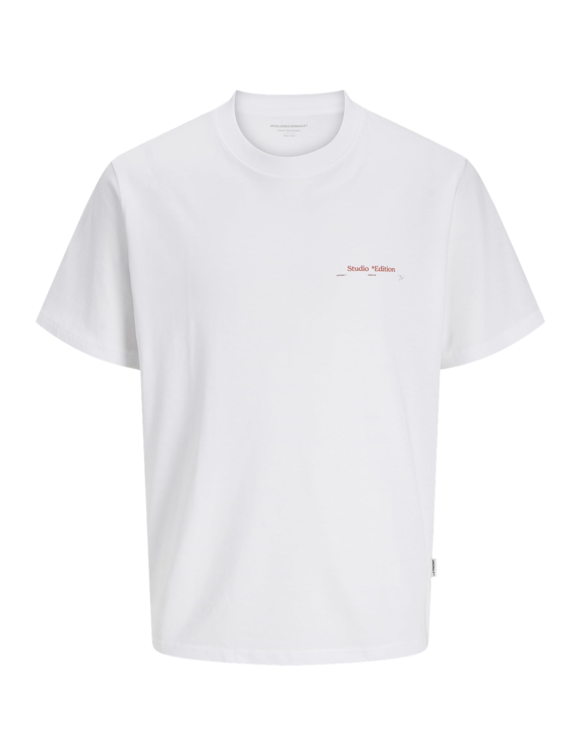 JACK & JONES Jorsplit Painting Tee SS Crew Neck, Bright White, XL