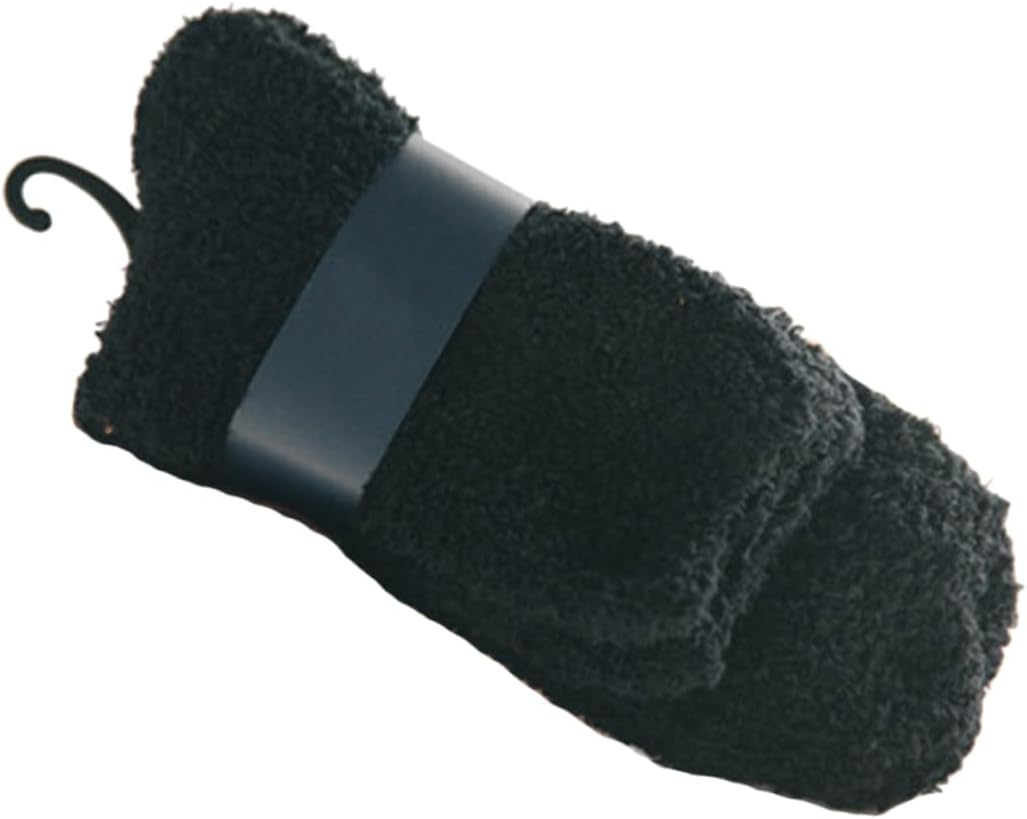3 Pairs Men Thick Coral Fleece Sleeping Socks Warm Fuzzy Slipper Socks for Winter Free Size