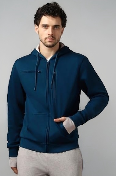 NOBERO Travel Hoodies for Man | 280 GSM Rich Cotton Fleece Solid Hooded Full Sleeve Sweatshirt | Stylish Casual Wear Winter Hoodies for Men |15 Utility Features , Tab & Drinks & earphones Holder, Charger & Sunglass Pocket, Microfiber Cloth, In-Built Gloves, Eye Mask