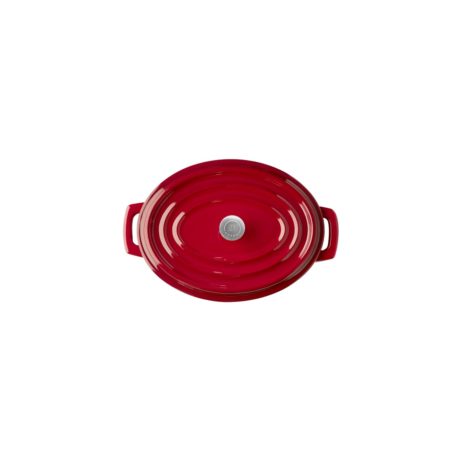 APS 88333 Mini-Topf mit Deckel 5 STARS - Gusseisen emailliert, 0,45 Liter, rot, induktionsgeeignet