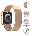 22mm Rose Gold Magnetic Stainless Steel Smart watch Band – Quick Release Milanese Loop Replacement –Strap for Women – Stylish, Adjustable, Anti-Snag Edge, Comfortable Fit, Compatible with Smart watches