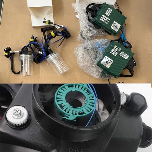 VLAND D2H Xenon Brenner Scheinwerferlampe, passend für VLAND Scheinwerfer, Scheinwerferlampen-Ersatz für Abblendlicht, 6000 K, Weiß, 2 Stück/Set (55W D2h Xenon mit Decoder)